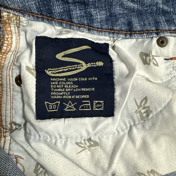 Seven 7 Flared Jeans Women's Size 32 Blue Medium Wash Denim - Picture 13 of 14